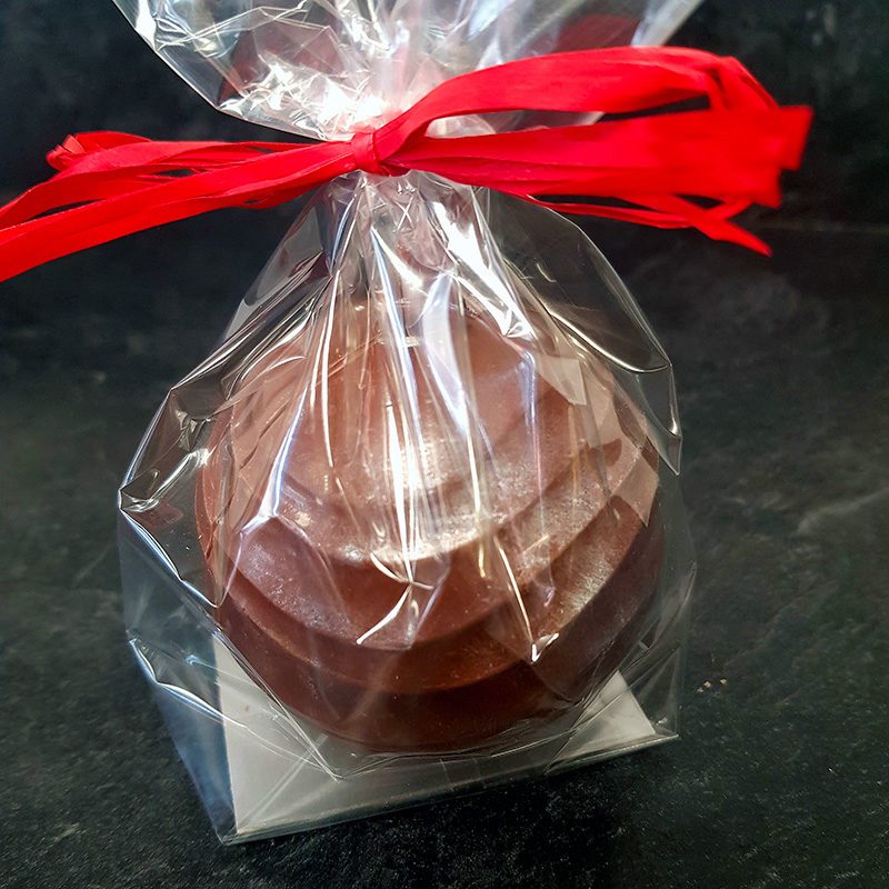 Boules de Noël garnie pièces en chocolat 36g - 24 boules